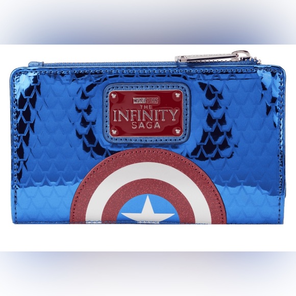 NWT Loungefly Marvel Captain America infinity war flap wallet - Picture 3 of 8
